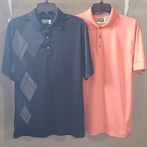 2 Ben Hogan Performance Polo Shirts, Size Medium